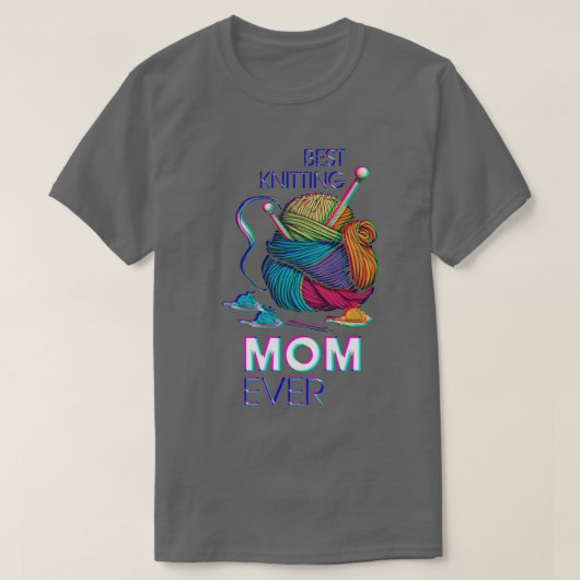 Best Knitting Mam ooit 458 T-shirt (Design voorkant)