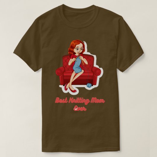 Best Knitting Mam ooit 489 T-shirt (Design voorkant)