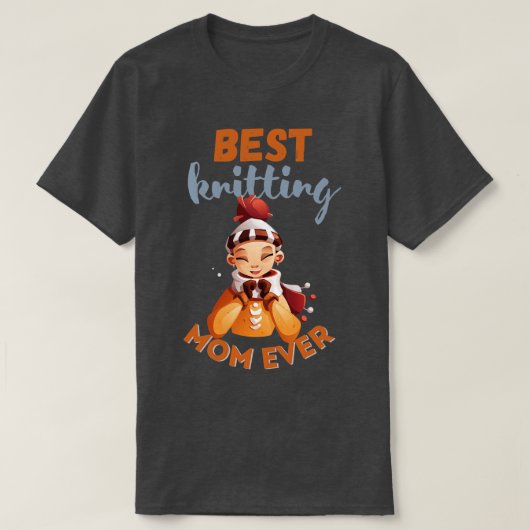 Best Knitting Mam, ooit 502 T-shirt (Design voorkant)