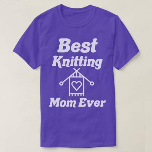 Best Knitting Mam, ooit 512 T-shirt (Design voorkant)