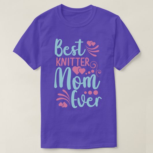Best Knitting Mam, ooit 514 T-shirt (Design voorkant)