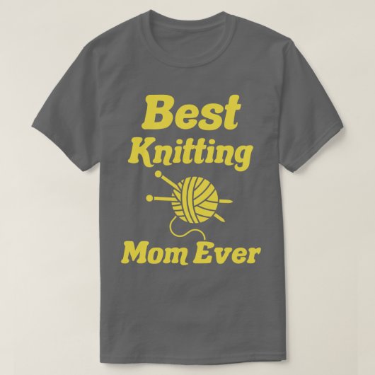 Best Knitting Mam, ooit 548 T-shirt (Design voorkant)