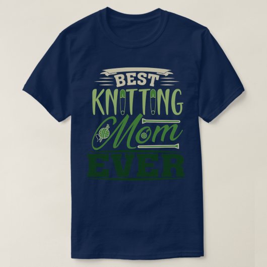 Best Knitting Mam, ooit 552 T-shirt (Design voorkant)