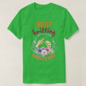 Best Knitting Mam, ooit 595 T-shirt (Design voorkant)