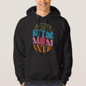 Best Knitting Mom Ever Crochet Yarn Collector Moth Hoodie (Voorkant)