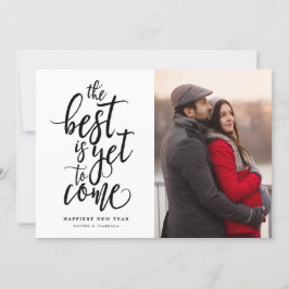 Best komt nog naar de foto Nieuwjaar Feestdagenkaart