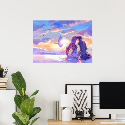 Best koppel Asuna en Kirito Poster (Thuiskantoor)