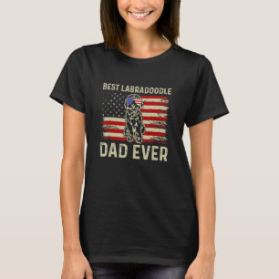Best Labradoodle Dad Oover USA Flag Doodle Goldend T-shirt