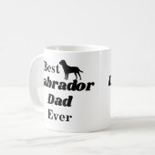 Best Labrador Dad Ever Coffee Mok (Voorkant links)
