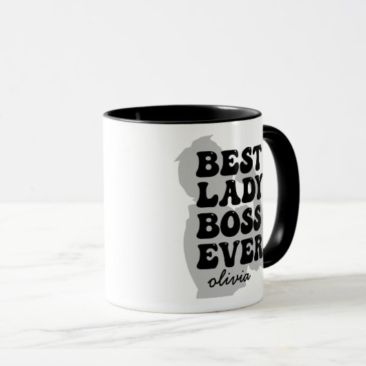 Best Lady Boss Ever - Mok voor aangepaste naam (Voorkant rechts)