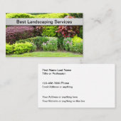 Best Landscaping Business Card Template 4 Visitekaartje (Voorkant / Achterkant)