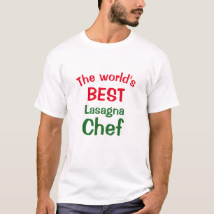 Best Lasagna Chef    - rood wit groen T-shirt