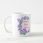 Best Lavender Floral Border - aanpasbaar Koffiemok (Links)