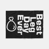 Best Leg Day Ever Thanksgiving Funny  Fleece Deken (Voorkant (Horizontaal))