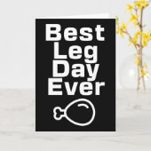 Best Leg Day Ever Thanksgiving Funny Kaart (Gele Bloem)
