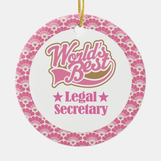 Best Legal Secretary Gift Ornament ter wereld (Voorkant)
