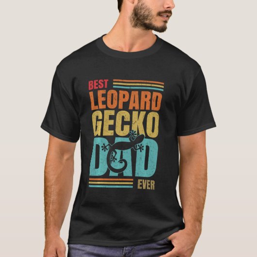 Best Leopard Gecko Dad Ever Leopard Gecko Reptile T-shirt (Voorkant)