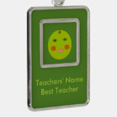 Best leraar Happy Apple Custom Ornament (Rechts)