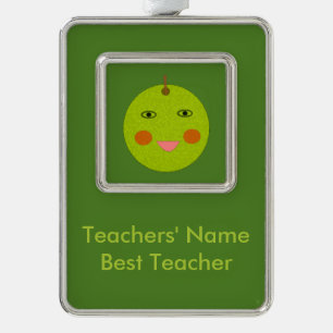 Best leraar Happy Apple Custom Ornament