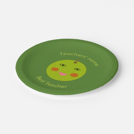 Best leraar Happy Apple Custom Paper Party Papieren Bordje (Gekanteld)