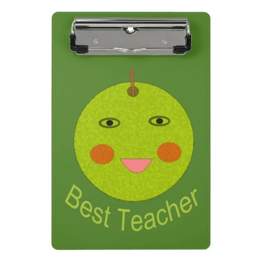 Best leraar Happy Apple Mini Klembord (Voorkant)