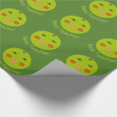 Best leraar Happy Apple-pakpapier Cadeaupapier (Hoek)