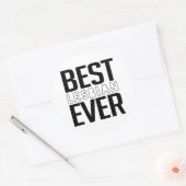 Best-Lesbian-Ever Ronde Sticker (Envelop)
