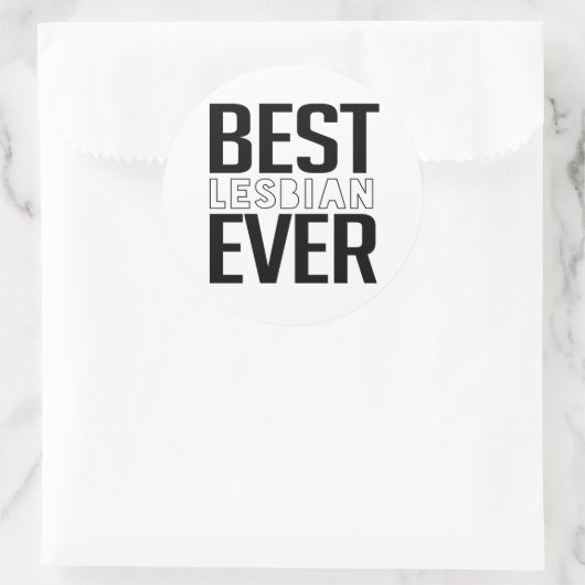 Best-Lesbian-Ever Ronde Sticker (Tas)