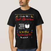Best Librarian Christmas T-shirt (Voorkant)