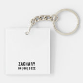 Best Life Ever Black White Red, persoonlijk Sleutelhanger (Achterkant)