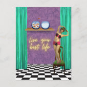 Best Life Funky Kitsch Briefkaart (Voorkant)