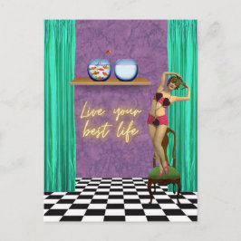 Best Life Funky Kitsch Briefkaart