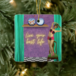 Best Life Funky Kitsch Keramisch Ornament