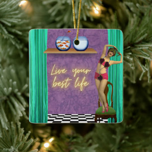 Best Life Funky  Kitsch Keramisch Ornament