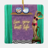 Best Life Funky  Kitsch Keramisch Ornament (Voorkant)