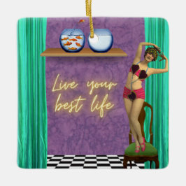 Best Life Funky Kitsch Keramisch Ornament