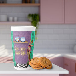 Best Life Funky Kitsch Latte Mok