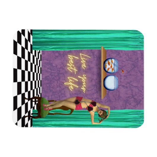 Best Life Funky  Kitsch Magneet (Horizontaal)