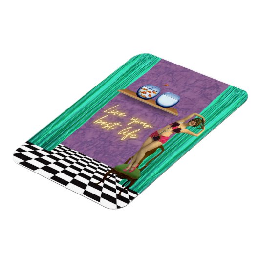 Best Life Funky  Kitsch Magneet (Linkerzijde)