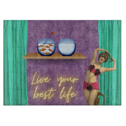 Best Life Funky  Kitsch Snijplank (Voorkant)