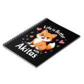 Best life with Akita Tank Top Notitieboek (Linkerzijde)