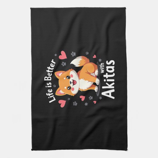 Best life with Akita Tank Top Theedoek (Verticaal)