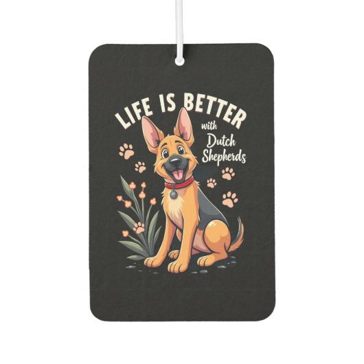 Best life with Dutch Shepherd Tank Top Luchtverfrisser (Voorkant)