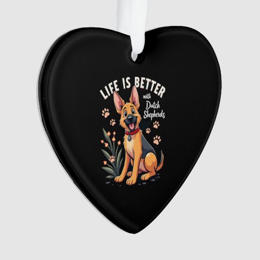 Best life with Dutch Shepherd Tank Top Ornament (voorkant)