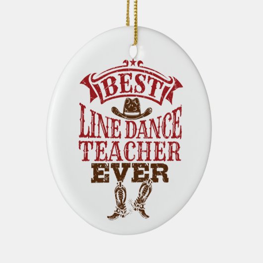 Best Line Dance Teacher Ever Keramisch Ornament (Rechts)
