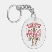 Best Line Dance Teacher Ever Sleutelhanger (Voorkant Links)
