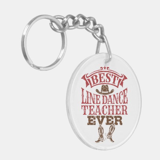 Best Line Dance Teacher Ever Sleutelhanger (Voorkant Links)