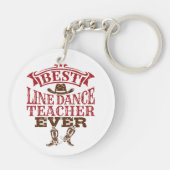 Best Line Dance Teacher Ever Sleutelhanger (Achterkant)