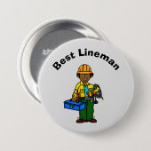 Best Lineman Button - Tanned Male of Black African (Voorkant /achterkant)