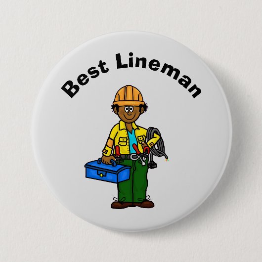 Best Lineman Button - Tanned Male of Black African (Voorkant)